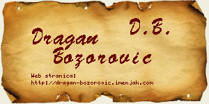 Dragan Božorović vizit kartica